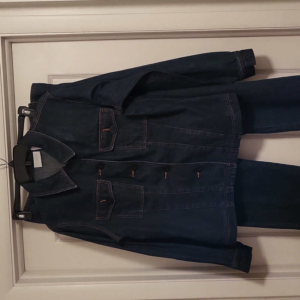 EUC Liz Claiborne, Jean jacket ( size Large) and pants  ( size 14)